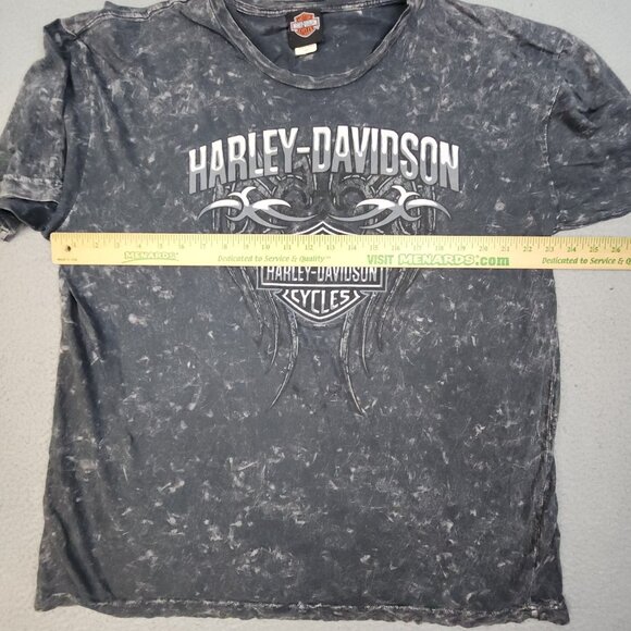 Harley-Davidson Shirt Mens 2XL Orlando Florida AOP Goth Tattoo Afflic Style Gray - Picture 5 of 12